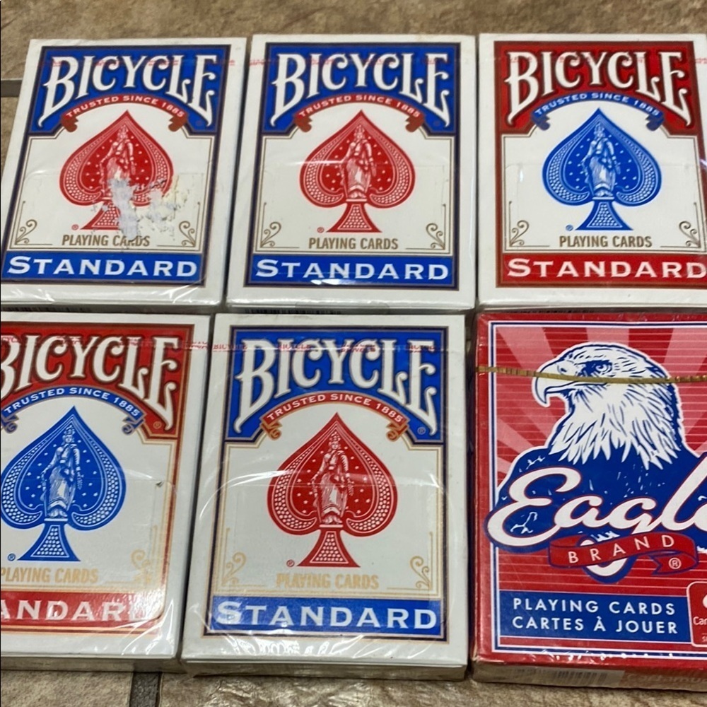 Red and Blue Card Bicycle with Design Game Night Wholesome Fun Entertainment